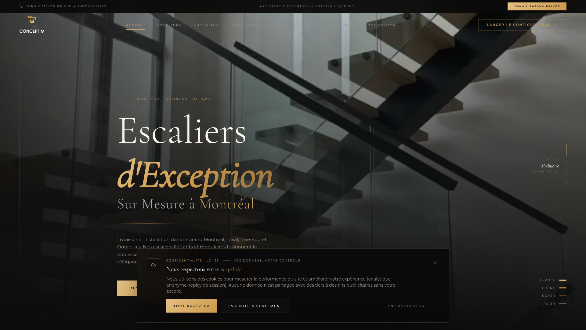 Concept M Rustique — site livré par Iluma